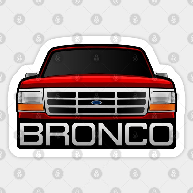 Ford Bronco Red Obs Sticker by jk96design